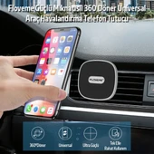 Floveme Güçlü Mıknatıslı 360 Döner Universal Araç Havalandırma Telefon Tutucu (Gri) - 2