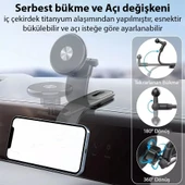 Ayarlanabilir Çok Fonksiyonlu Manyetik Araç Telefon Tutucu (Siyah) - 2