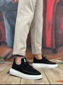 ET0375 Özel Örme Triko Tarz Siyah Renk Spor Ayakkabı thumbnail 3