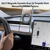 Magsafe Araç İçi Çok Fonksiyonlu Manyetik Telefon Tutucu (Siyah) - 2