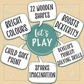 Ahşap İstifleme Oyuncakları, 3+ Yaşındakiler için Oyuncaklar, Eğitici İstifleme Halkaları, Sıralama, İstifleme ve Takmalı Oyuncaklar - 6