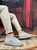 ET0375 Özel Örme Triko Tarz Gri Renk Spor Ayakkabı thumbnail 2