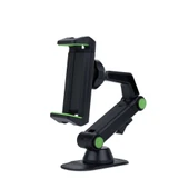 360 Dönebilen Dikiz Aynası Araç Telefon Tutucu (Siyah-Yeşil) - 1