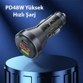 Hoco NZ12B Unimpeded 48 W Type-C Kablolu Hızlı Araç Şarj Aleti (Siyah) - 5