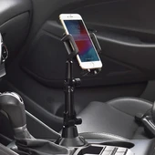 HB-801 Teleskopik Araç bardak Yeri Telefon Tutucu (Siyah) - 7
