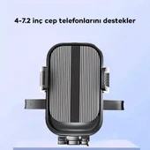 B093 Yuvarlak Havalandırma Uyumlu Araç Içi Telefon Tutucu (Siyah) - 5
