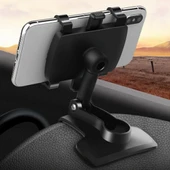 Universal 360 Dönerli Mouth Oto-Araç Torpido Uzeri Telefon Tutucu (Siyah) - 2