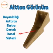 (4 ADET) Nota Ceviz 19 Cm Mobilya Kanepe Tv Ünitesi Koltuk Ayağı Ayakları Ahşap Desenli Kahverengi thumbnail 4