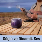 Baseus AeQur V2 Canlı Ses Kaliteli Kablosuz Mini Ses Bombası Hoparlör (Mor) - 5