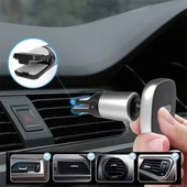Floveme Güçlü Mıknatıslı 360 Döner Universal Araç Havalandırma Telefon Tutucu (Gri) - 3