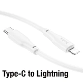 HOCO X93 Force 20W Type-C to iPhone Lightning-C Ultra Hızlı Şarj ve Data Kablosu (Beyaz) - 3