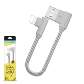 iPhone Lightning L Tipi Yan Halat Usb Kablo 20cm (Gri) - 1