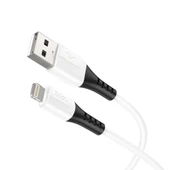 HOCO X82 iPhone Lightning to USB 2.4A Silikon Data ve Şarj Kablosu (Beyaz) - 2