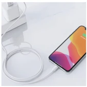 Nettech NT-20 Plastik 100 Cm Lightning Şarj ve Data Kablosu (Beyaz) - 2