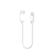 Nettech NT-29 Plastik 20 Cm Type-C To Lightning Şarj ve Data Kablosu (Beyaz) - 1