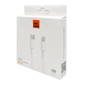 Nettech NT-29 Plastik 20 Cm Type-C To Lightning Şarj ve Data Kablosu (Beyaz) - 2