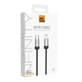 Nettech NT-DC46 30W Plastik 100 Cm Type-C To Lightning Şarj ve Data Kablosu (Siyah) - 2