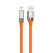 Nettech NT-DC28 12W Plastik 100 Cm Lightning Şarj ve Data Kablosu (Turuncu) - 1