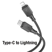 HOCO X101 27W Type-C to iPhone Lightning Hızlı Şarj ve Data Kablosu (Siyah) - 3