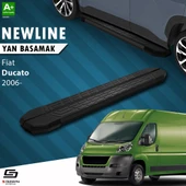 S-Dizayn Fiat Ducato 3 Kısa Şase NewLine Siyah Yan Basamak 203 Cm 2006-2014 A+ Kalite thumbnail 1