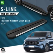 S-Dizayn Ford Tourneo Custom 2 Uzun Şase S-Line Krom Yan Basamak 263 Cm 2023 Üzeri A+ Kalite thumbnail 1