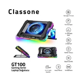 Classone GT100 RGB Fanlı 17.3" Laptop Soğutucu thumbnail 2