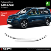S-Dizayn Peugeot Rifter Krom Cam Çıtası 2 Prç. 2019 Üzeri A+ Kalite - 1