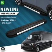 S-Dizayn Mercedes Sprinter W901 Orta Şase NewLine Krom Yan Basamak 263 Cm 1998-2006 A+ Kalite thumbnail 1