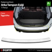 S-Dizayn Chery Tiggo 8 Pro Krom Arka Tampon Eşiği 2022 Üzeri A+ Kalite thumbnail 1