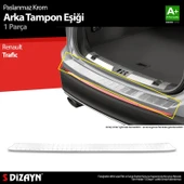 S-Dizayn Renault Trafic Krom Arka Tampon Eşiği Dar Model 2001-2014 A+ Kalite thumbnail 1
