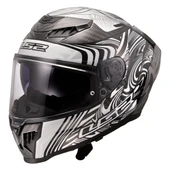 LS2 DRAGON KARBON ENTHUM SİYAH-GRİ KASK - 1