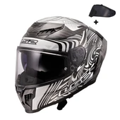 LS2 DRAGON KARBON ENTHUM SİYAH-GRİ KASK - 6
