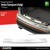 S-Dizayn Peugeot 5008 2 Krom Arka Tampon Eşiği 2017-2020 A+ Kalite thumbnail 1