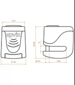 KOVIX KS6-BM ALARMLI DİSK KİLİT METAL thumbnail 3