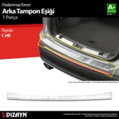 S-Dizayn Toyota C-HR Krom Arka Tampon Eşiği 2018 Üzeri A+ Kalite thumbnail 1