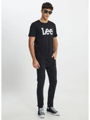 Lee Bisiklet Yaka Siyah Erkek T-Shirt ML65QAI01 Regular Fit Grafik thumbnail 1
