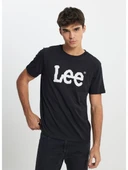 Lee Bisiklet Yaka Siyah Erkek T-Shirt ML65QAI01 Regular Fit Grafik thumbnail 3