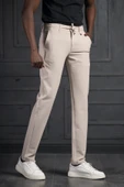 Slimfit Beli Lastikli Ve İplikli Likralı Gofre Kumaş Jogger Pantolon - 2