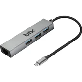 BXC06HB Type-C'den 3 Bağlantı Noktalı Gigabit Ethernet USB 3.2 Hub thumbnail 2