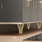 (4 ADET) İstanbul 12 cm Gold Altın Mobilya Kanepe Koltuk Tv Ünitesi Konsol Ayağı Ayak Ayakları thumbnail 7