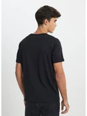 Lee Bisiklet Yaka Siyah Erkek T-Shirt ML65QAI01 Regular Fit Grafik thumbnail 5