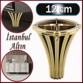 (4 ADET) İstanbul 12 cm Gold Altın Mobilya Kanepe Koltuk Tv Ünitesi Konsol Ayağı Ayak Ayakları thumbnail 1