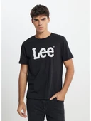 Lee Bisiklet Yaka Siyah Erkek T-Shirt ML65QAI01 Regular Fit Grafik thumbnail 2