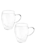 Tantitoni Borosilikat Cam 2Lİ Çift Cidarlı Kulplu Bardak Seti 350ML - 4