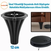 (4 ADET) İstanbul 12 cm Siyah Mobilya Kanepe Koltuk Tv Ünitesi Konsol Ayağı Ayak Ayakları - 4