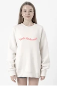 Rose Toxic Till The End Beyaz Kadın 2ip Sweatshirt - 1