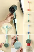 Saç Kurutma Makinesi Askısı Spral Ayarlanabilir Yapışkanlı Fön Makinesi Tutucusu Kablo Sarmalı - 1