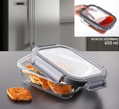 650ML %100 SIZDIRMAZ BOROSİLİKAT CAM SAKLAMA KABI - 1