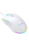 Claw's Titan X1 12800 Dpi Wide RGB Özel ABS Doku & Claw's Reflex Örgü Kablolu Gaming Mouse - Beyaz - 4