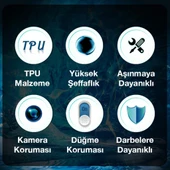 iPhone 12 Pro Kamera Korumalı Ultra İnce Şeffaf Silikon Kılıf - 3
